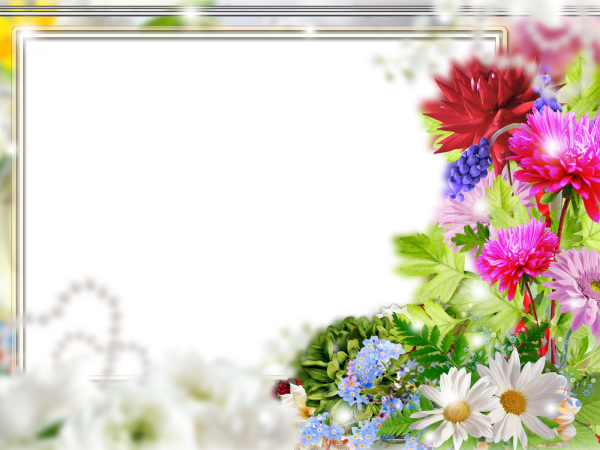 Рамка с днем рождения летняя