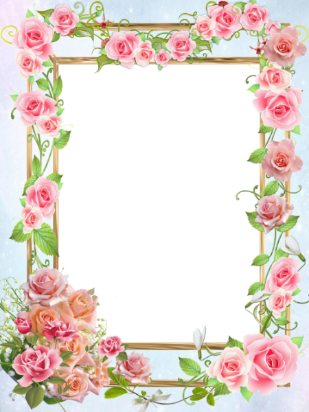 Красивые рамки из цветов вертикальные