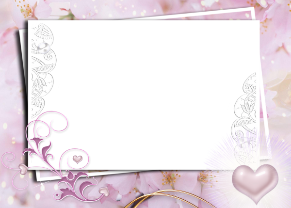 Свадебная рамка горизонтальная