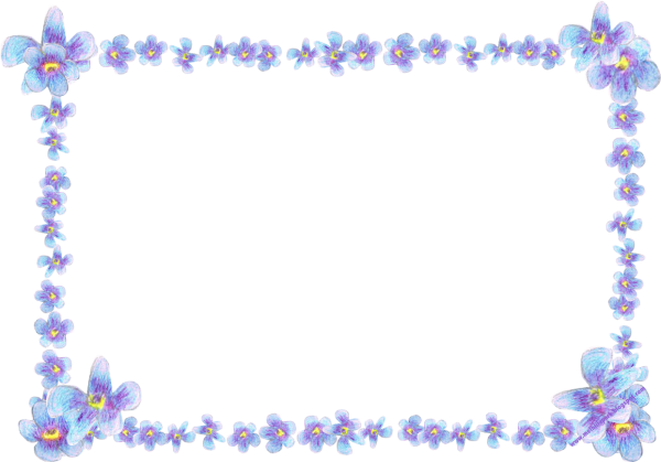 Цветочная рамочка на прозрачном фоне