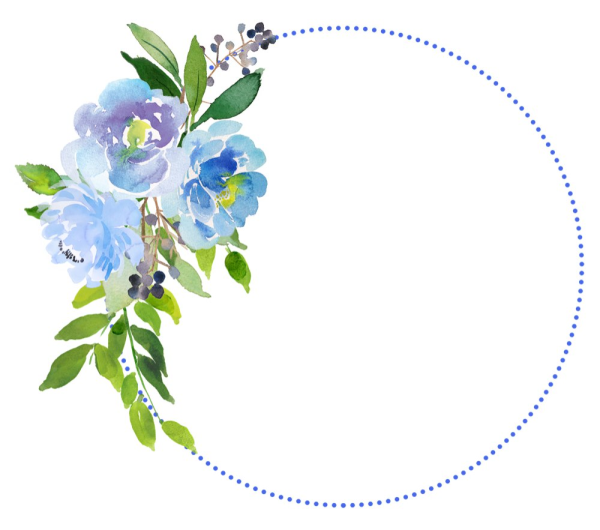 Цветочная рамка акварель