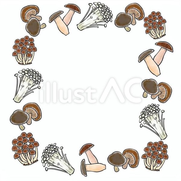 Рамка грибы Векторная