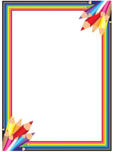 Рамка с карандашами и красками