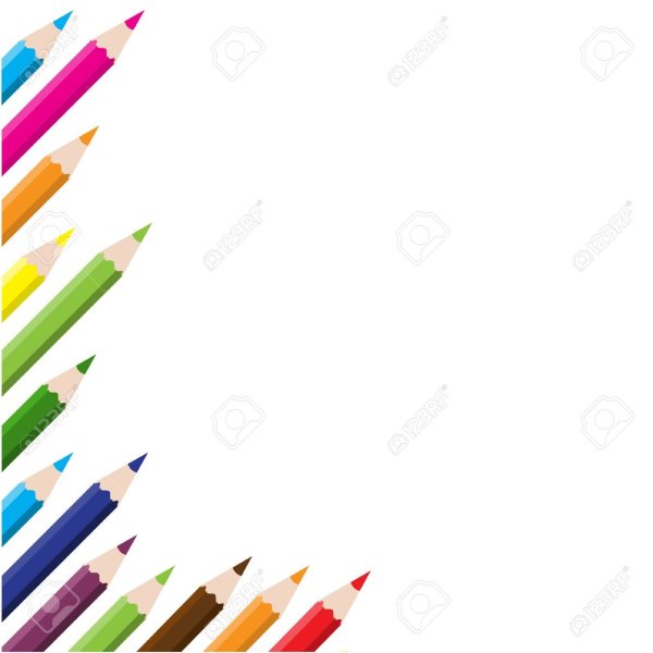 Рамки для презентации краски карандаши