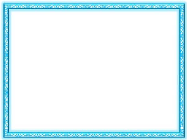 Рамка орнамент голубой