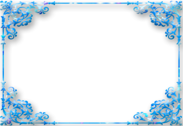Рамка орнамент голубой