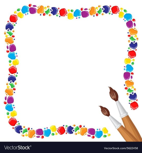 Рамка Кисточки карандаши краски
