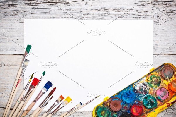 Кисточки и краски Рамека