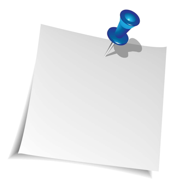 Листочек с булавкой без фона