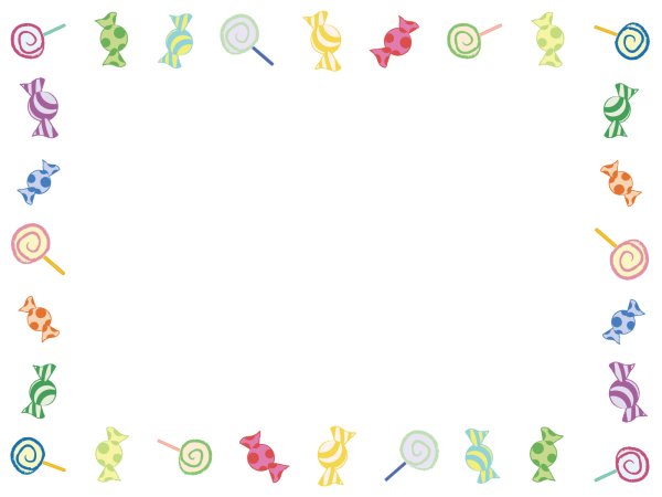 Рамка для текста конфеты