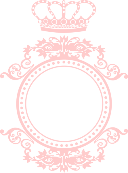 Розовая рамка с вензелями