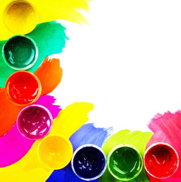 Рамка цветные краски