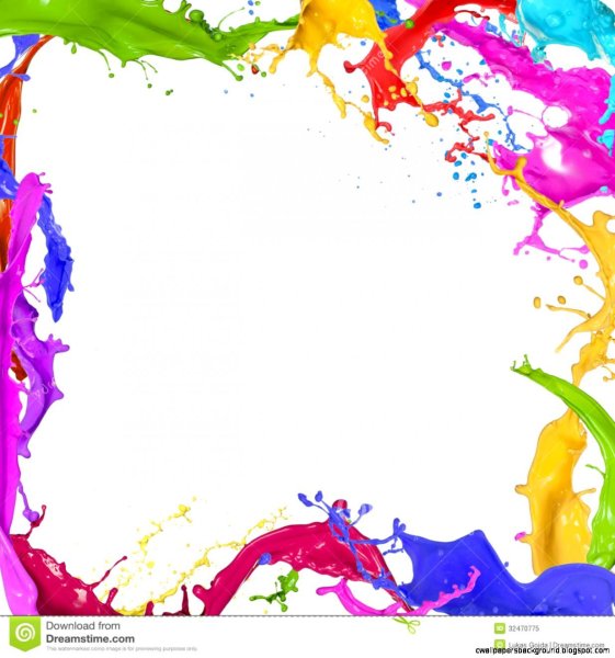 Рамка цветные краски