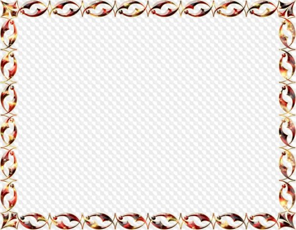 Рамка узоры на прозрачном