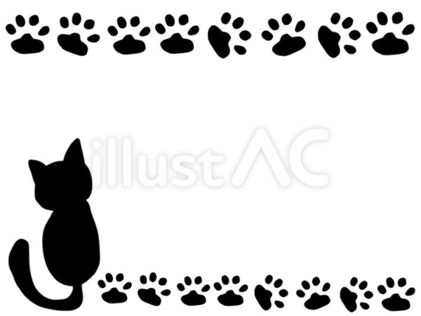 Рамка из кошачьих следов