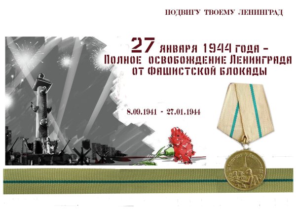Фон блокада Ленинграда 27 января