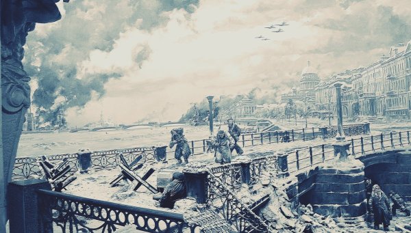 Блокадный Ленинград фон