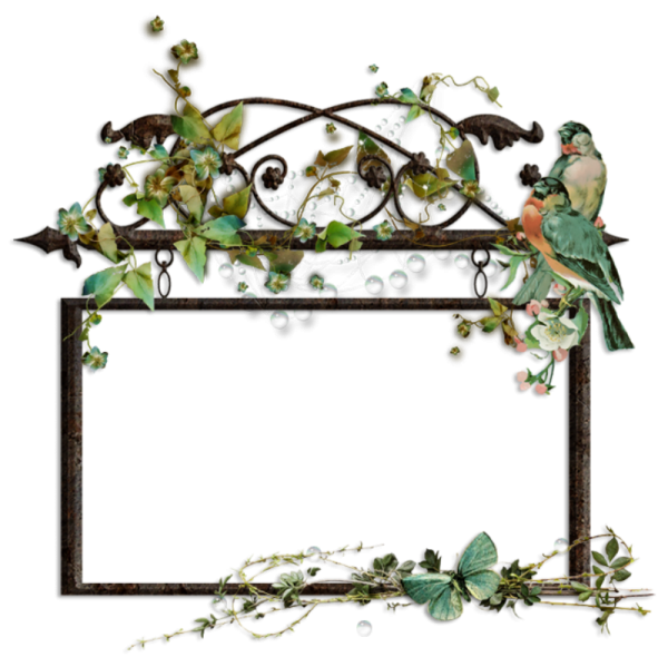 Винтажные рамочки на прозрачном фоне