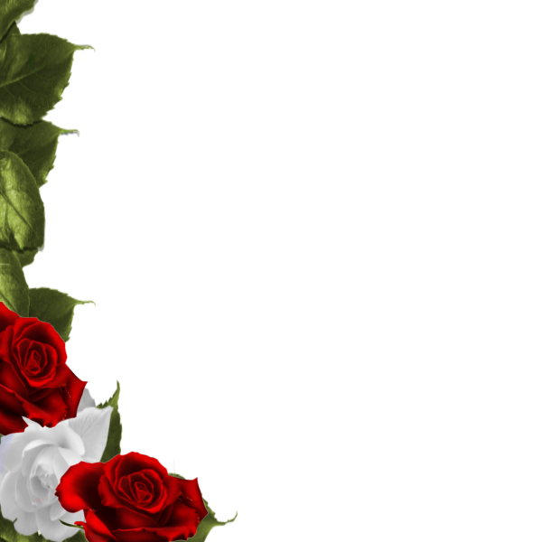 Рамка красные розы