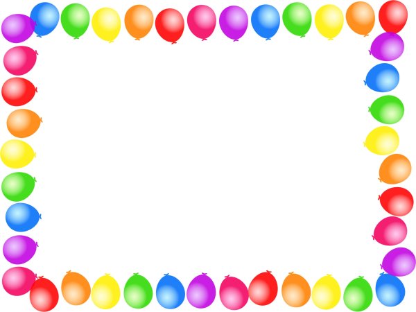 Рамки для текста с воздушными шарами