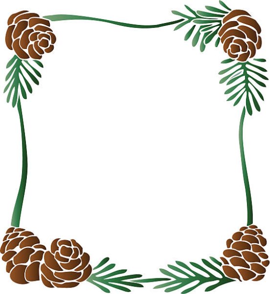 Рамка с кедровыми шишками