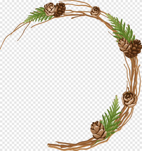 Круглая рамка из веточек