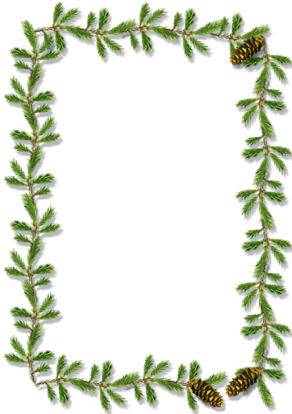 Рамка еловые ветки