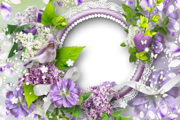 Рамки на двоих с сиренью