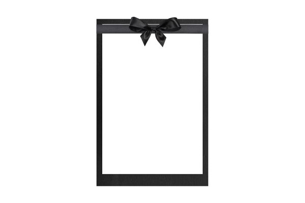 Траурная рамка с лентой