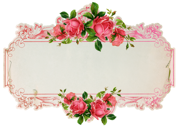 Цветочная рамка для надписи