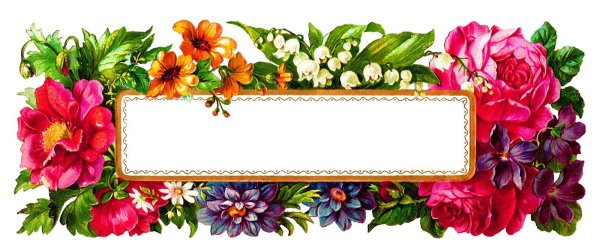 Цветочная рамка для надписи