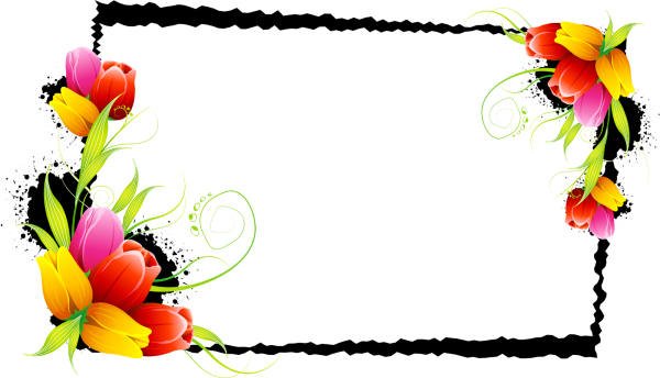 Рамка тонкая тюльпаны