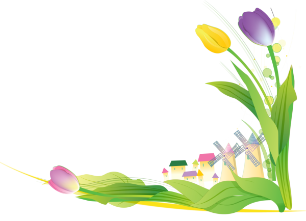 Рамка Весенняя на прозрачном фоне