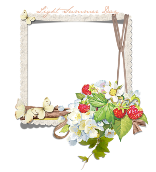 Деревянная рамка с цветами