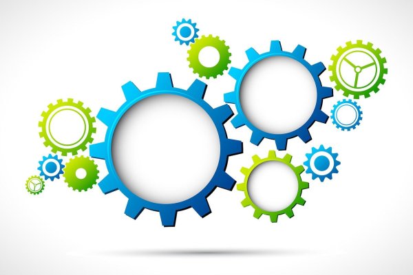 Разноцветные шестеренки вектор без фона