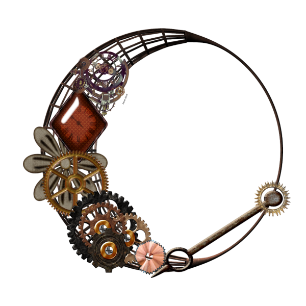 Круглая рамка в стиле стимпанк