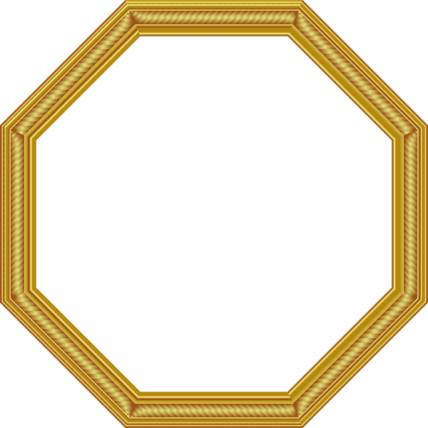 Рамка золото шестигранник