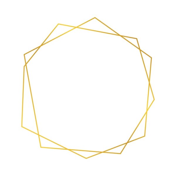 Рамка золото шестигранник