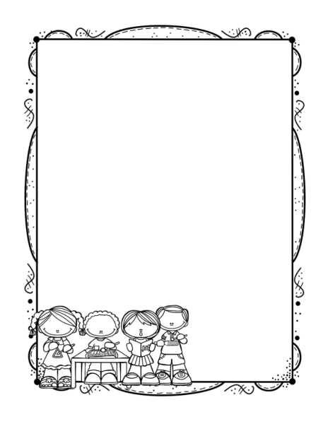 Рамка Школьная чб