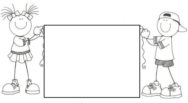 Рамка черно белая детская горизонтальная