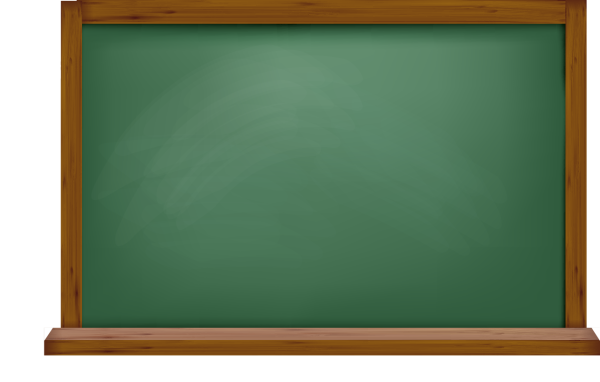 Школьная доска на прозрачном фоне