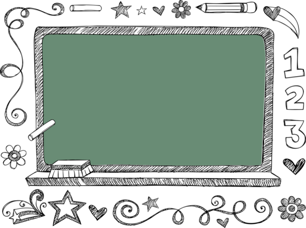 Рамки с школьными рисунками