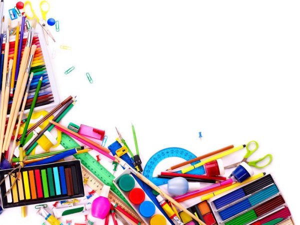 Рамка с канцелярскими принадлежностями