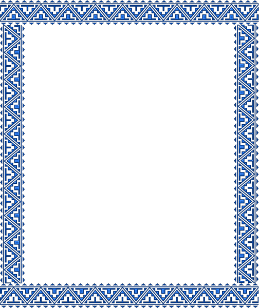 Синяя рамка на прозрачном фоне