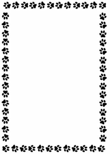 Рамка кошачьи следы