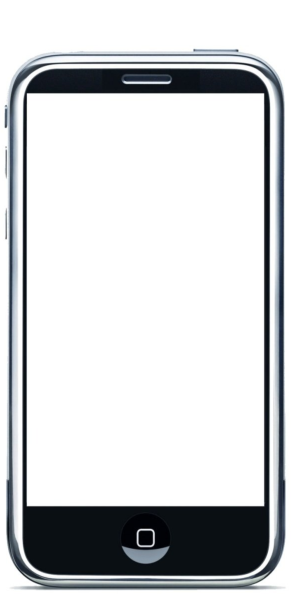 Смартфон на белом фоне