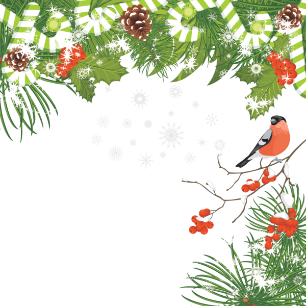 Новогоднее фоторамка Снегири