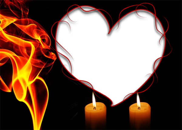 Свеча фоторамка