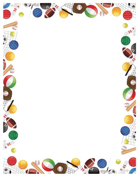 Рамка для текста спортивная детская