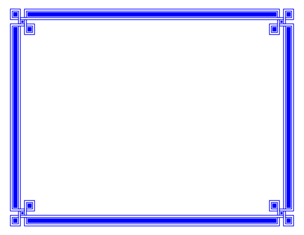 Синяя рамка на прозрачном фоне